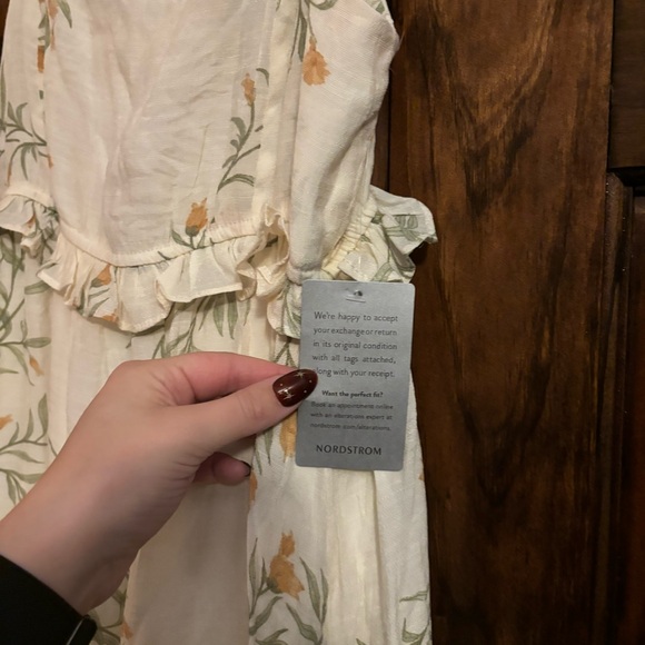 NWT Blu Pepper Cream Floral Maxi Dress - Picture 4 of 8